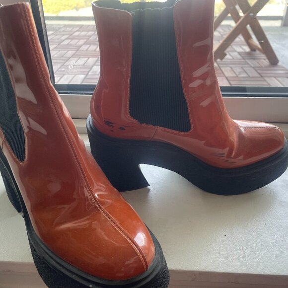 Ankle Boots - Cognac/Rust Orange - Picture 3 of 3